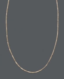 Rich, golden hues allow this gorgeous and adjustable 14k pink gold box chain to hold a pendant or shine alone. Approximate length: 16-20 inches.