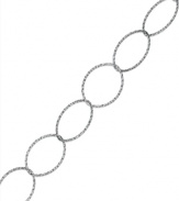 Eternally stylish. Giani Bernini's oval link bracelet creates a delicate veil around your wrist. Set in sterling silver. Approximate length: 7-1/4 inches. Approximate width: 5/8 inch.