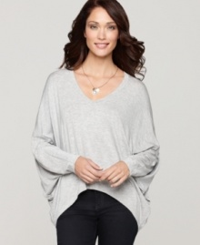 Slouchy chic has never looked better! Cha Cha Vente's dolman-sleeve top works well with fitted pants, jeans and skirts.