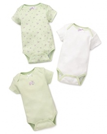 The perfect gift for a new mom, this bodysuit set offers cute and comfy options.