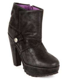 Fantastic in flannel. Blowfish's Vamp platform booties add structure and texture to your fall look.