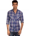 Invigorate your daily pattern with color with this plaid shirt from English Laundry.