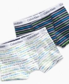 These boxer briefs from Calvin Klein are comfy and fun, thanks to soft, supportive cotton and colorful prints.