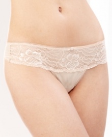 Lacy allure. A sexy lace band across the hip of the So Seductive thong by Wacoal thong creates a captivating look. Style #872199