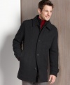 Instantly dress up any outfit, day or night, with this handsome car coat from Marc New York.