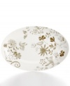 A muted palette tones down the busy florals that adorn this Song Meadow platter that, in dishwasher- and microwave-safe porcelain, will make busy cooks sing. Complements Martha Stewart Collection dinnerware.