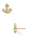 Add a chic maritime influence to your look with kate spade new york's sweet anchor studs.