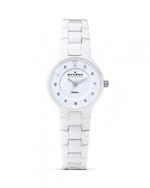 Do the white thing with Skagen's ceramic bracelet watch. With clean lines, this au courrant timepiece is a day-to-day option with style points.