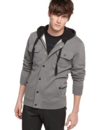 Maximize your hip urban style with this hoodie from Kenneth Cole.