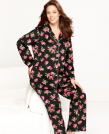 Cuteness to rival the comfiness. Charter Club decked out these indulgently soft mink fleece plus size pajamas with prints you'll love all winter long.