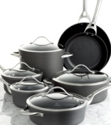 Champion cookware for the serious chef, the Contemporary set provides durable multi-layered nonstick surfaces with a heavy gauge aluminum core that conducts and distributes heat evenly and guarantees a mess-free clean up. Lifetime warranty.