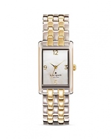 With pretty polish and elegance, kate spade new york's bracelet watch keeps you on schedule in spades.