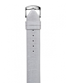 Luxe leather watch strap in modern silver finish, fits size 1, 6 & 21 Philip Stein watch heads.