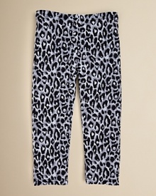 An animal print legging from Sofi blends a touch of camp into your wild child's flashy, fashion-forward look.