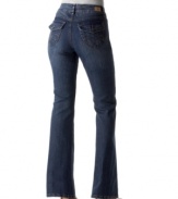 From BandolinoBlu, classic, flattering bootcut jeans for all of your casual days.