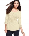 A pretty peasant top makes any outfit pop. Try Style&co.'s tunic top with your favorite jeans, leggings and capris!