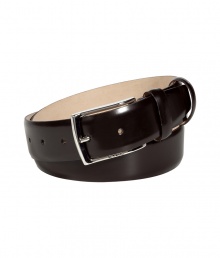 Cinch your look in style with this luxe leather belt from Etro - Smooth leather with a silver-tone buckle - Pair with jeans, chinos, or slim trousers