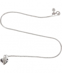 Inject a stylish accent to any look with this chic and versatile necklace from Juicy Couture - Puff heart charm on a silver-tone chain - Perfect for casual off-duty glam or early evening cocktails