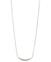 Stay ahead of the curve. Fossil's crescent necklace is crafted from gold-tone stainless steel with sparkling black accents giving it a a radiant touch. Approximate length: 16 inches + 2-inch extender.