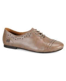 Accented oxfords. The small studs that adorn the Ibis oxfords by Born keep the look fresh and interesting.