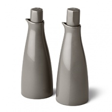 Borrowing from nature, this oil & vinegar cruet set has a highly glossed surface and unusual contours, creating an interesting silhouette - a DVF signature - on the table.