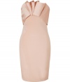 Feminine, flattering, and perfect for your most special evening event, Notte by Marchesas embellished silk-crepe dress guarantees a flawlessly pretty polish to glamorous after-dark looks - Structural ruffle around the top with tonal silver/champagne crystal embellishment underneath, hidden back zip, kick pleat, built-in corset for support, silicone band around the back for hold - Fitted - Wear with a dusting of fine jewelry and a statement box clutch