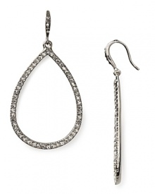 Add understated detail to an evening look with Lauren by Ralph Lauren's teardrop hoop earrings. Whether black tie or cocktail, this pair adds a just right touch of sparkle.