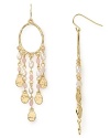 These Lauren by Ralph Lauren beaded earrings add sweet bohemian drama to everyday ensembles with cascading strands of pearl, hammered gold and pink jade.