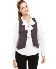 Nine West takes a vested interest in your work wardrobe: a vest adds menswear-inspired appeal to any outfit.