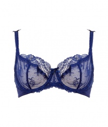 Lace-laden and ultra romantic, this bra from Elle MacPherson Intimates bring a sexy touch to any look - Underwire, three-quarter cups with lace overlay and bow, adjustable thin straps with bow, back hook and eye closure - Perfect under virtually any outfit