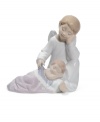 A little piece of heaven, Lladro's guardian angel figurine will watch over your little one with quiet grace. A special gift for new parents.