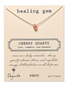 Rejuvenate your spirit and your jewel box with Dogeared's cherry quartz necklace, evoking love and attraction. Wear the pretty pink gem for a dose of romance at your neckline.