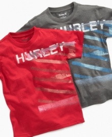 Let 'er rip! He'll be raring to go when he puts on this comfortable tee shirt from Hurley.