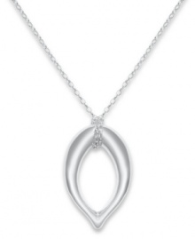 Sleek and stylish. An upside-down teardrop adorns this pretty long necklace by Giani Bernini. Crafted in sterling silver. Approximate length: 30 inches. Approximate drop: 2-1/4 inches.