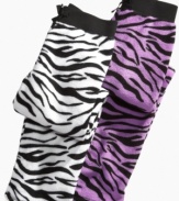 She'll love owning pants that feel as soft and warm as her favorite stuffed animal: Tiger-stripe plush woobie pants from Planet Gold.