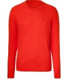 Channel preppy style with a luxe finish in Burberry Brits super soft cashmere pullover - Round neckline, long sleeves, tonal logo embroidered at chest, ribbed trim - Slim fit - Wear with dark wash jeans, a white shirt and lace-ups