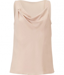 Effortlessly elegant, this draped top from Theory will elevate your workweek staples - Draped cowl neckline, sleeveless, flared silhouette - Pair with slim trousers, a fitted blazer, and classic pumps