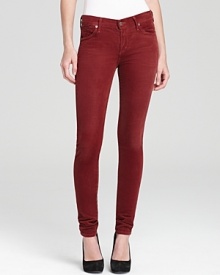 Kick start your fall wardrobe with these Citizens of Humanity skinny pants, rendered in sumptuous stretch corduroy.