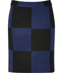 The classic knit pencil skirt gets a sixties-inspired kick with this bold checker printed iteration from Marc by Marc Jacobs - Classic pencil silhouette, all-over check print, exposed back zip closure - Wear with a cashmere pullover, a sleek trench, and platform pumps