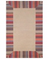 Beachy-keen! A vivid burst of color borders this casually stylish indoor/outdoor rug from the Tommy Bahama Beachcomber collection. Durable, fade-resistant fibers are hand-hooked to create a richly layered surface, making the rug a perfect accent in any high-traffic area. Hose off for easy cleaning.