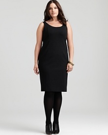 The must-have, goes-with-everything black dress from Eileen Fisher is rendered in luxe ponte for a flattering silhouette from sunup to sundown.