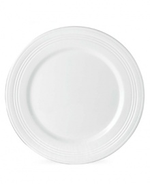 Two mix-and-match, ridged patterns-Sevenº and Fourº-combine to lend your table a modern, geometric aesthetic. Four ring dinner plates from Lenox's dinnerware and dishes collection. Qualifies for Rebate