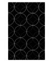 Interlocking circles create a lush geometric pattern that help shape any room on this bold black area rug from Surya. Hand-tufted from poly-acrylic fibers that provide luxurious softness without shedding, this rug adds a striking, easy-maintenance accent to any living space.