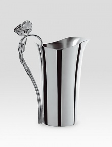 Stunning, lean lines and a blooming anemone flower accent along the handle of a polished, silverplated design. From the Belle Epoque Collection A thoughtful gift 10½H X 7 dia 51 fl oz Imported