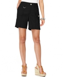 Chic shorts make the perfect base for all of your warm-weather outfits! Style&co.'s feature unique hardware and classic tailoring for a great fit.