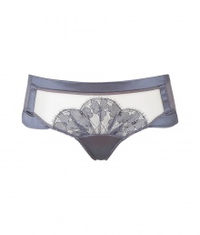 Dainty and enticing, these lace-laden La Perla shorts will add a sexy kick to any look - Satin trim, floral lace-detail, semi-sheer - Perfect under virtually any outfit or with the matching bra for stylish lounging