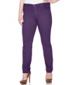 Snag one of the season's must-have looks with MICHAEL Michael Kors' plus size skinny jeans, finished by purple wash!