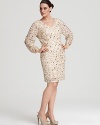 Aidan Mattox Plus Dress - Beaded Long Sleeve