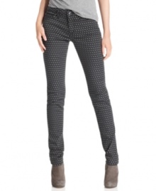 An allover polka dot print adds cheeky-chic style to these Else Jeans skinny jeans -- a hot fall must-have!