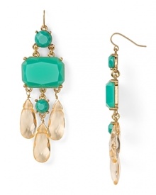 Let Lydell NYC put the finishing touch on your look with glamorous gem earrings in dramatic drop settings.